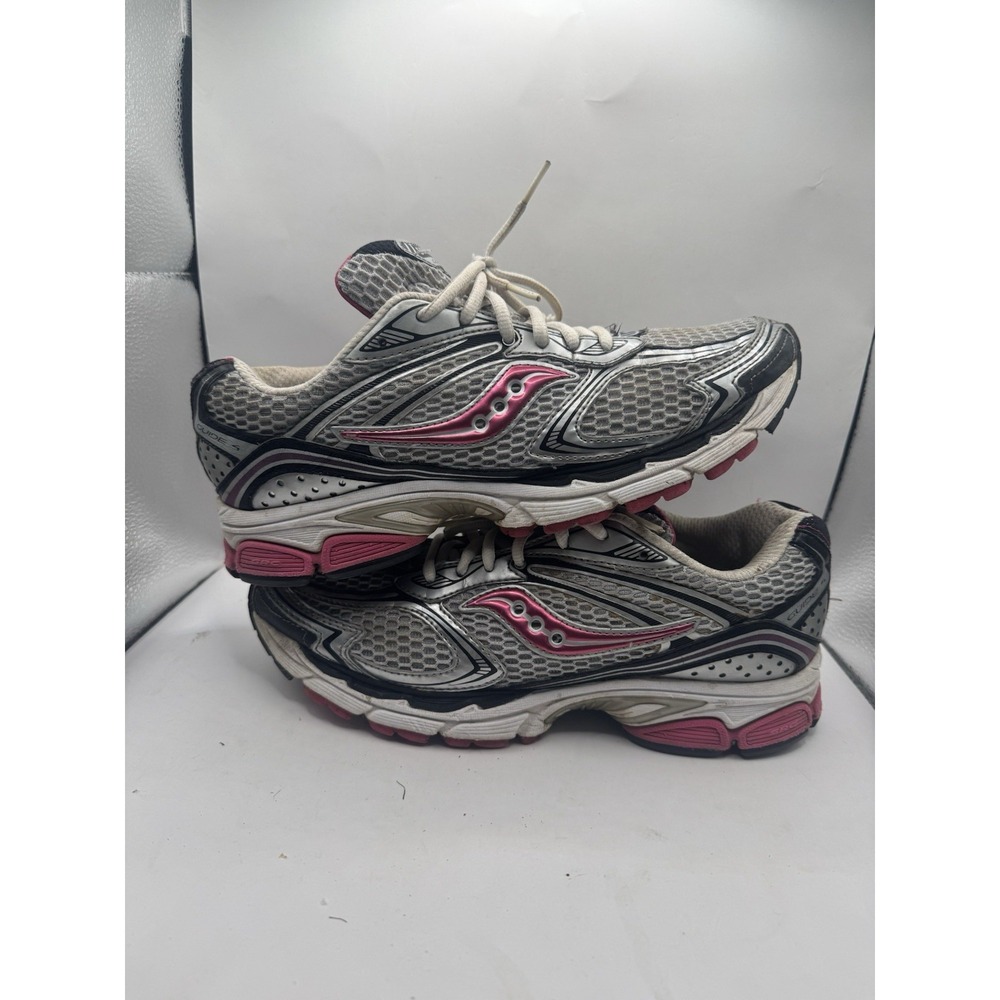 Saucony Guide 4 Womens Running Shoes Silver Pink Black Size 10 Athletic Sneakers